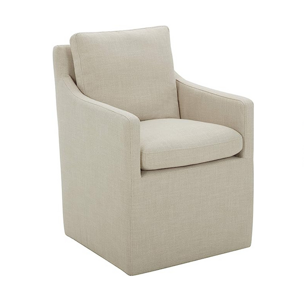 Stone & Beam Vivianne Modern Upholstered Dining Chair with Casters