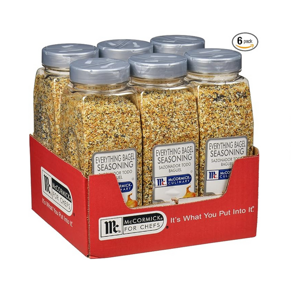 6 contenedores de McCormick Culinary Everything Bagel Seasoning (contenedores de 21 oz)