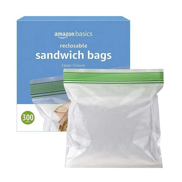 300 bolsas de almacenamiento para sándwiches Amazon Basics