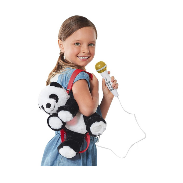 Máquina de canto, máquina de Karaoke portátil, mochila de juguete de felpa con micrófono