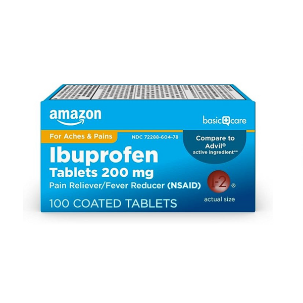 Amazon Basic Care Ibuprofeno Tabletas 200 mg (100 unidades)