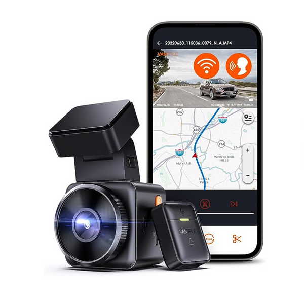 Vantrue E1 2.5K WiFi Mini Dash Cam with GPS and Speed, Voice Control