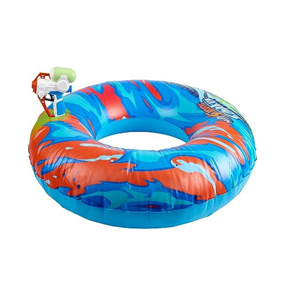 NERF Super Soaker Ride-On Cruiser Inflatable Pool Float With Pool-Fed Mega Water Blaster