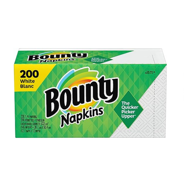 Servilletas de papel Bounty, blancas (200 unidades)