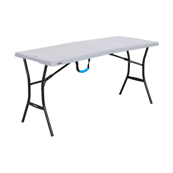 Lifetime 5-Foot Fold-in-Half Table, Gray