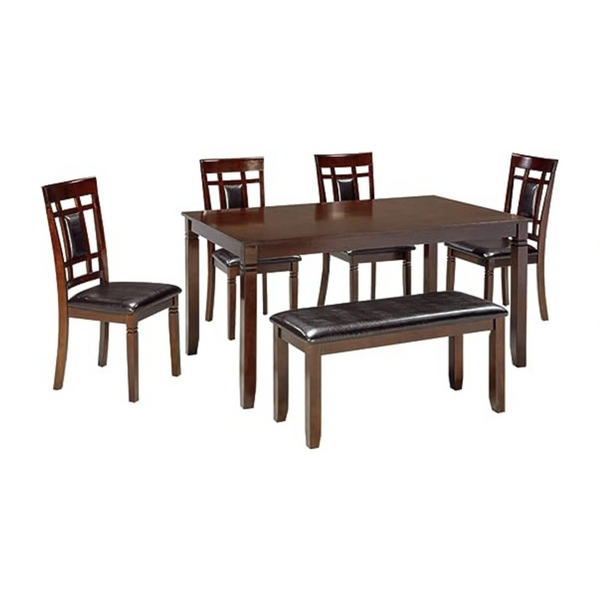 Juego de comedor Signature Design de Ashley Bennox con mesa, 4 sillas y banco