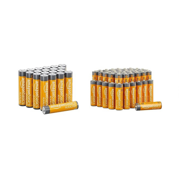 Amazon Basics 48 Pack AA + 20-Pack AAA High-Performance Alkaline Battery Bundle