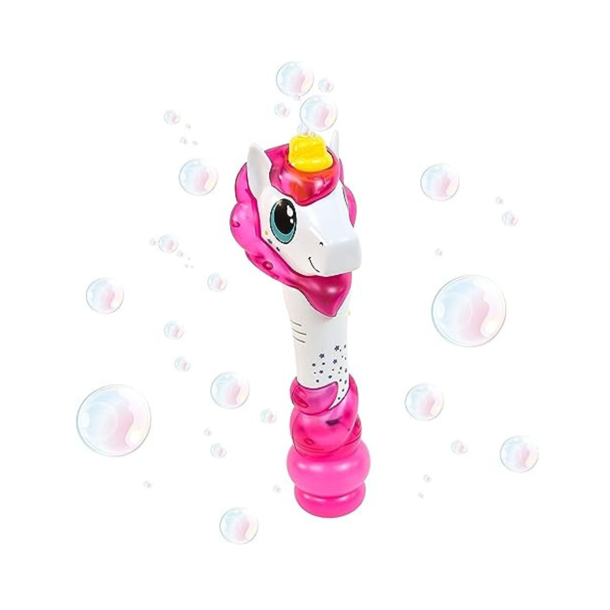 Maxx Bubbles Toy Unicorn Bubble Wand with Lights, Sounds and Bubble So ...