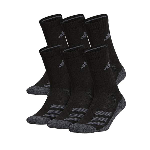 6 pares de calcetines deportivos con rayas angulares acolchados para niños Adidas