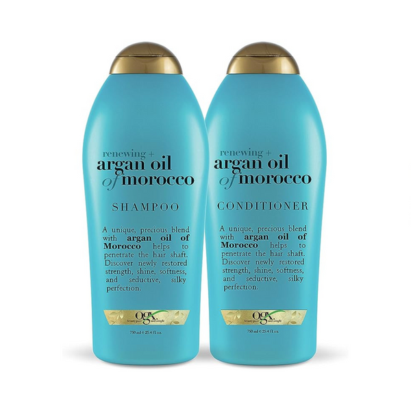 2-Count OGX Renewing + Argan Oil of Morocco Shampoo & Conditioner, 25.4 Fl Oz