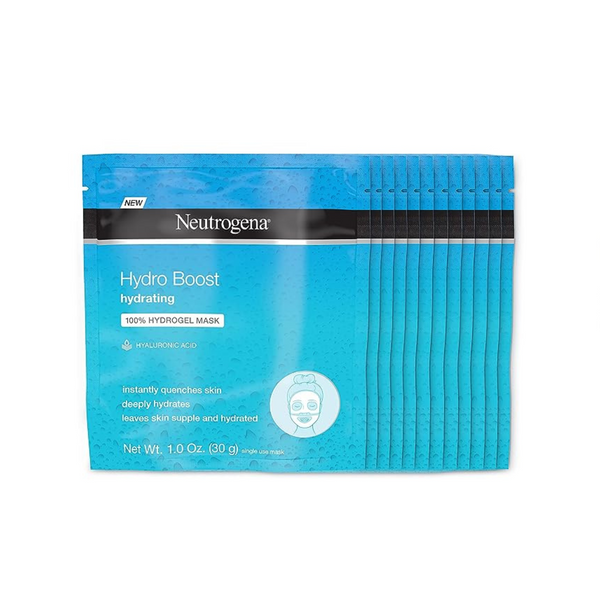 Neutrogena Hydro Boost Moisturizing & Hydrating 100% Hydrogel Sheet Face Mask (Pack of 12)