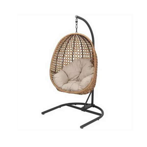 Better Homes &amp; Gardens Silla colgante de mimbre para exteriores Lantis Patio con soporte