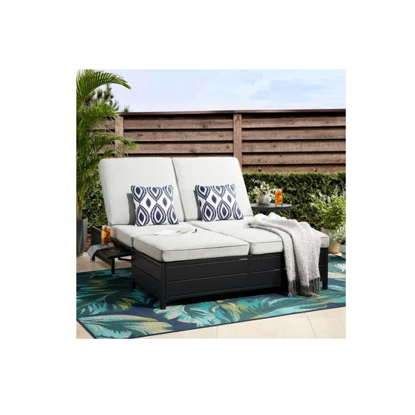 Mainstays Asher Springs Outdoor Double Chaise Lounge Bench