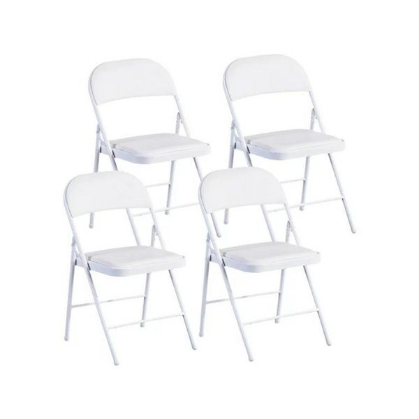 4-Pack SUGIFT Premium Vinyl Padded Metal Folding Chair