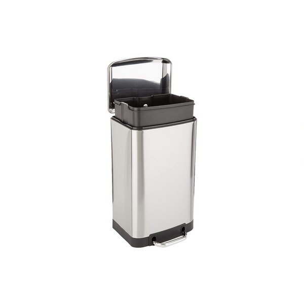 20-L Amazon Basics Smudge Resistant Small Rectangular Trash Can (Nickel)