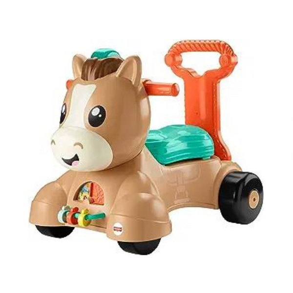 Fisher-Price Walk Bounce & Ride Pony Ride-On with Music and Lights