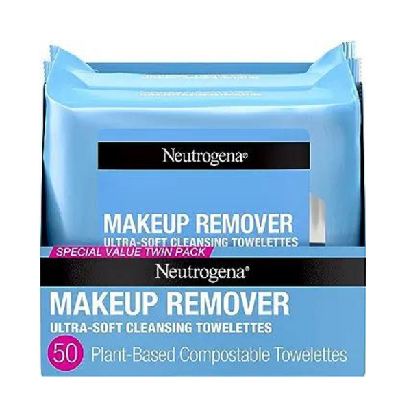 Neutrogena Cleansing Fragrance Free Makeup Remover Face Wipes (Twin Pack, 2 x 25 ct)