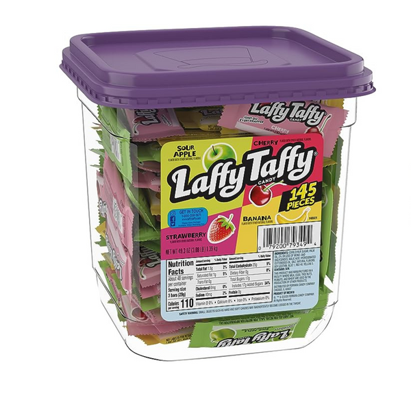 Laffy Taffy tarro de caramelos surtido, 145 unidades (paquete de 1)