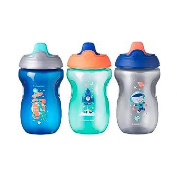 Tommee Tippee 'Sippee' Vasos para sorber a prueba de derrames para niños pequeños (10 onzas, 3 unidades)