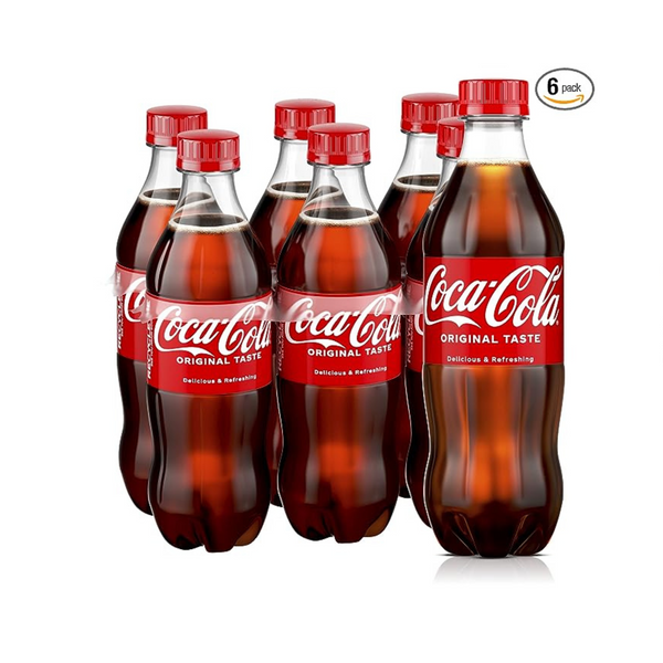 Paquete de 6 botellas de Coca-Cola de 16,9 oz