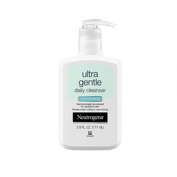 2 Pump Bottles Of Neutrogena Ultra Gentle Foaming Facial Cleanser