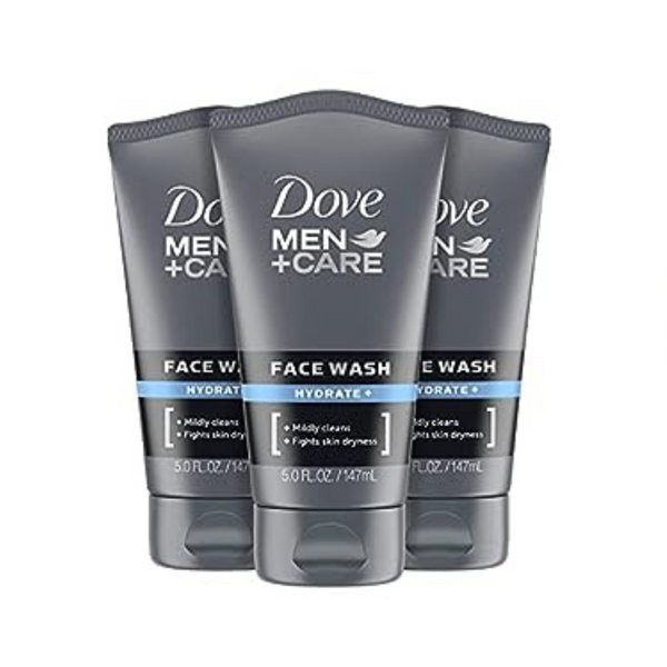 Dove Men+ Face Wash Hydrate Plus Skin Care (5 Oz, 3 Count)