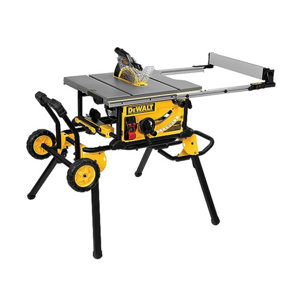 DEWALT Table Saw, 10 Inch, 32-1/2 Inch Rip Capacity, 15 Amp Motor, With Rolling/Collapsible Stand