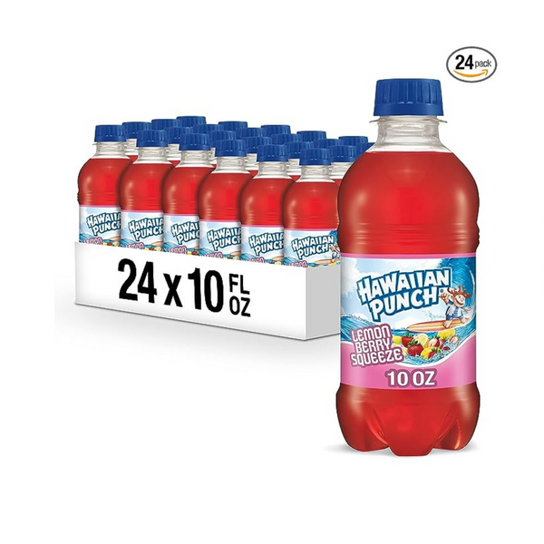 24-Pk Hawaiian Punch Lemon Berry Squeeze, 10 Fl Oz Bottles