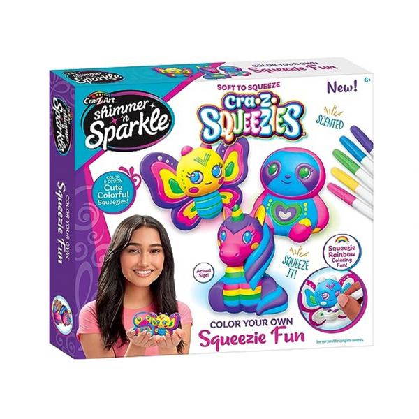 Shimmer ‘n Sparkle CRA-Z-Squeezies Color Your Own Squeezie Fun