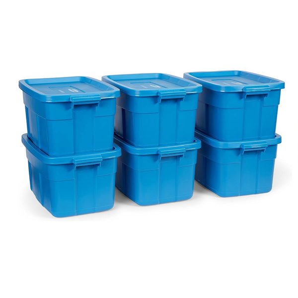 6-Pack Rubbermaid Roughneck️ 14 Gallon Storage Totes