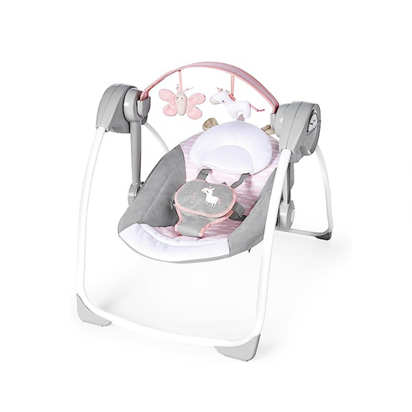 Ingenuity Comfort 2 Go Compact Portable 6-Speed Cushioned Baby Swing