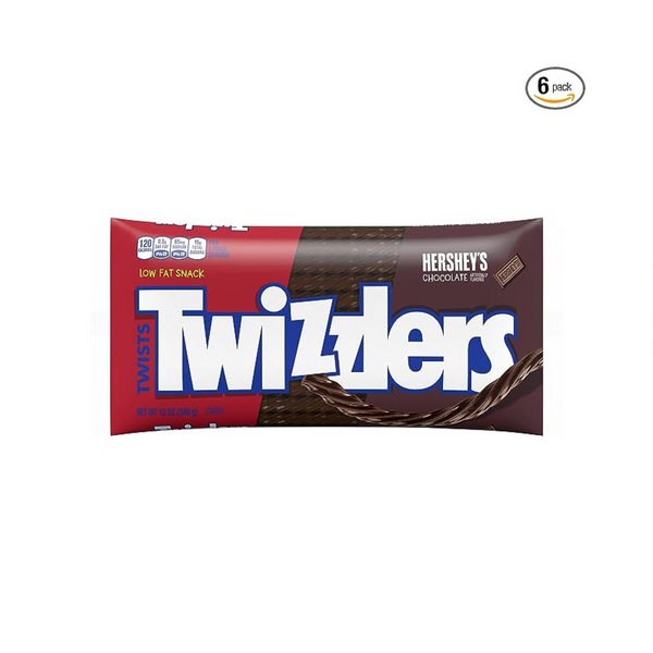 Paquete de 6 TWIZZLERS Twists, sabor chocolate