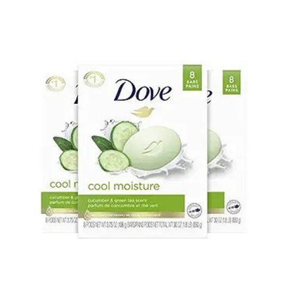 Barras de belleza Dove Skin Care para una piel más suave, pepino y té verde (24 barras)