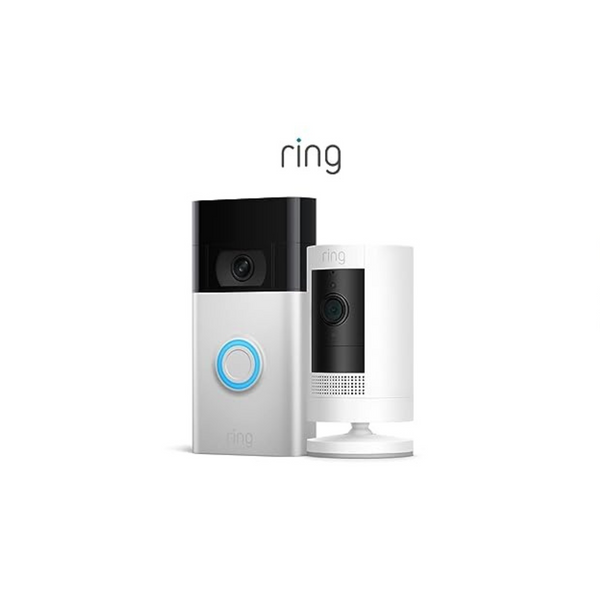 Ring Video Doorbell, paquete con batería Ring Stick Up Cam