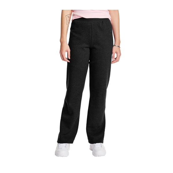 Hanes ComfortSoft EcoSmart Pantalones deportivos de forro polar con pierna abierta para mujer