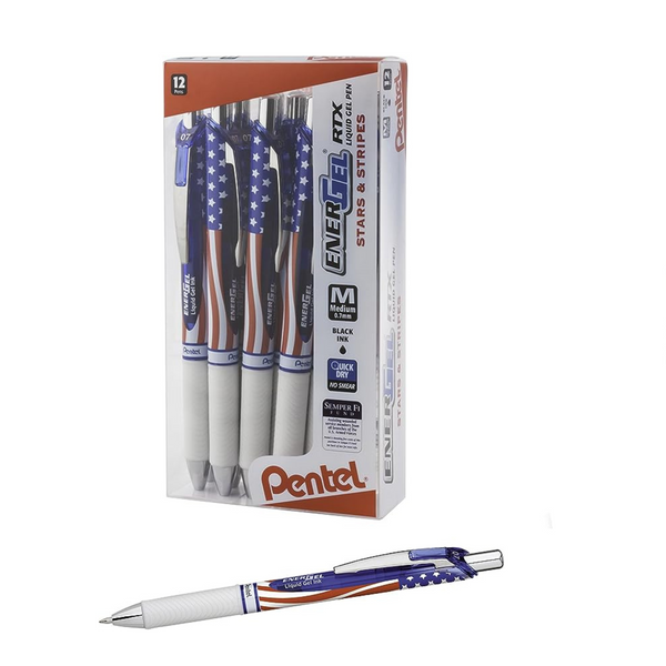 Pentel Retractable EnerGel Pens (12-Ct)