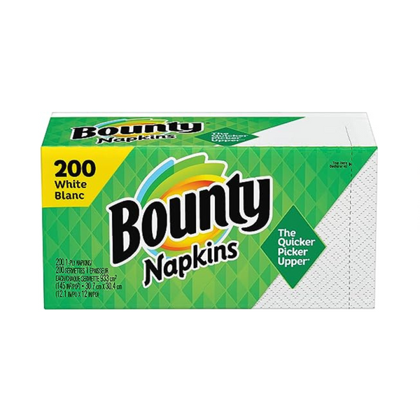 Servilletas de papel Bounty, blancas, 200 unidades