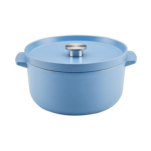 Olla/olla holandesa de hierro fundido esmaltado KitchenAid, 6 cuartos, terciopelo azul