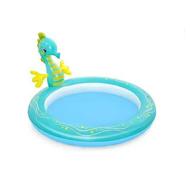 Piscina inflable con aspersor H2O GO Seahorse de 37 galones