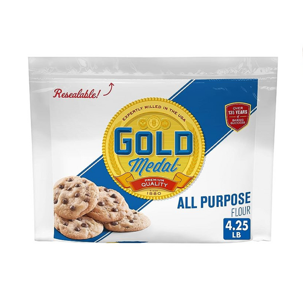 Harina multiusos Gold Medal de 4,25 libras con bolsa resellable