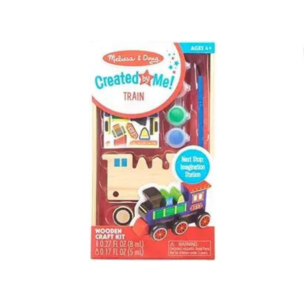 Kit de manualidades de madera con tren de Melissa &amp; Doug