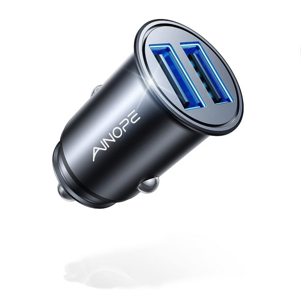 AINOPE Smallest 4.8A All Metal USB Car Charger