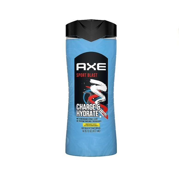 3 botellas de AXE Body Wash Charge and Hydrate Sports Blast Energizing Citrus Scent Gel de baño para hombres (botellas de 16 oz)