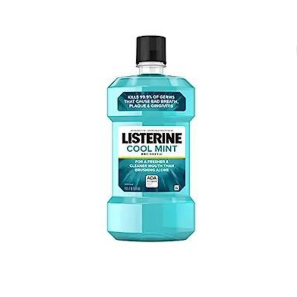 3 Bottles of 1 Liter Cool Mint Listerine Antiseptic Mouthwash