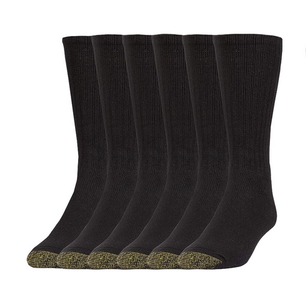 GOLDTOE Men’s Harrington Crew Socks, 6-Pairs