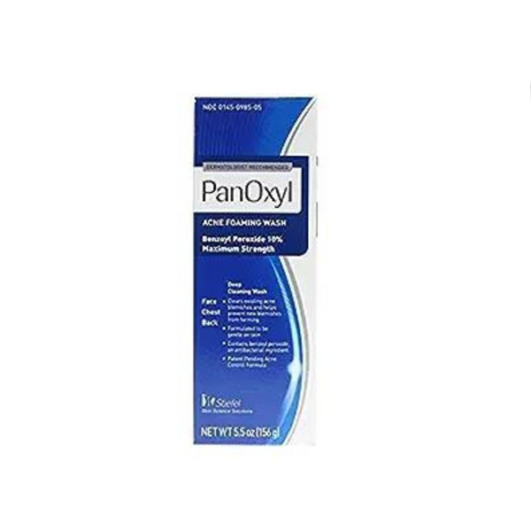 2 Pack Of PanOxyl 10% Benzoyl Peroxide Foaming Acne Wash 5.5oz Bottles