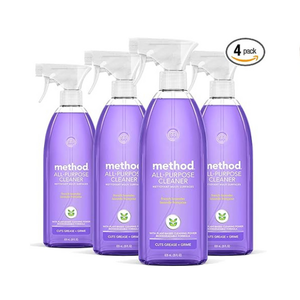 4 botellas de spray limpiador multiusos Method, lavanda francesa (botellas de spray de 28 oz)