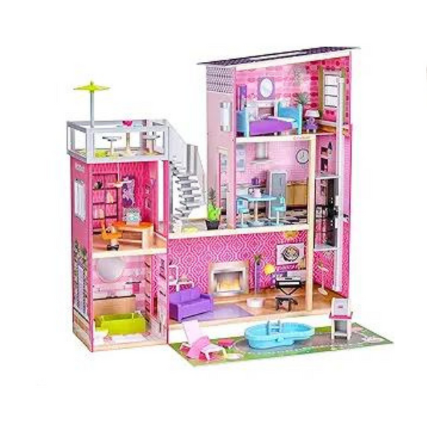 KidKraft Uptown Wooden Modern Dollhouse with Lights & Sounds