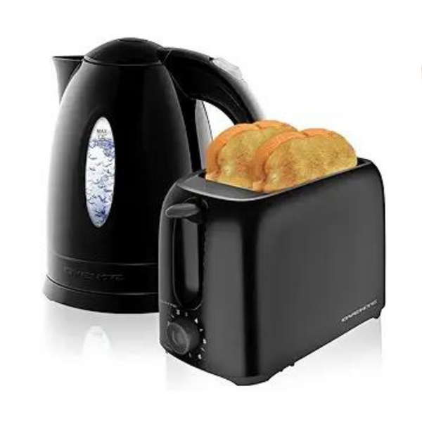 OVENTE 1.7L Electric Kettle + 2-Slice Toaster Combo