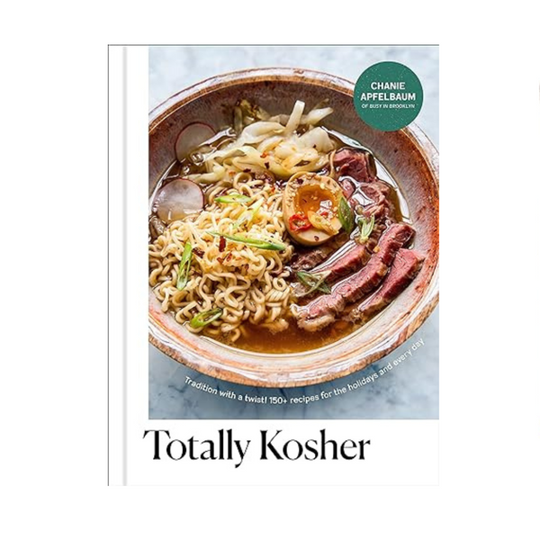 Ocupado en la tradición totalmente kosher de Brooklyn con un libro de cocina giratorio